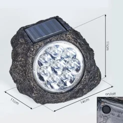 Lampe solaires Sameo LED Brun, 8 lumières