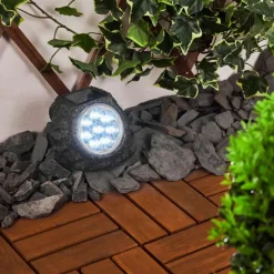 Lampe solaires Sameo LED Brun, 8 lumières