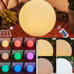 Lampe solaires Ykullen LED Noir, 1 lumière, Télécommandes, Changeur de couleurs