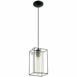 Lampe suspendue Eglo LONCINO Noir, 1 lumière