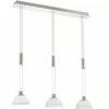 Lampe suspendue Eglo MONTEFIO LED Nickel mat, 3 lumières