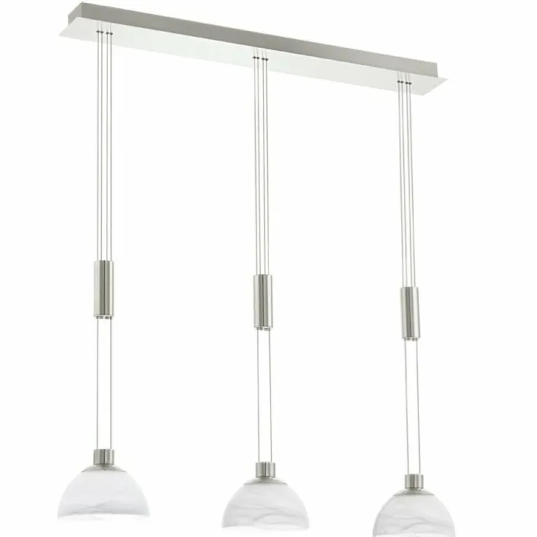Lampe suspendue Eglo MONTEFIO LED Nickel mat, 3 lumières
