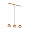 Lampe suspendue Eglo ROCAMAR Cuivre, 3 lumières