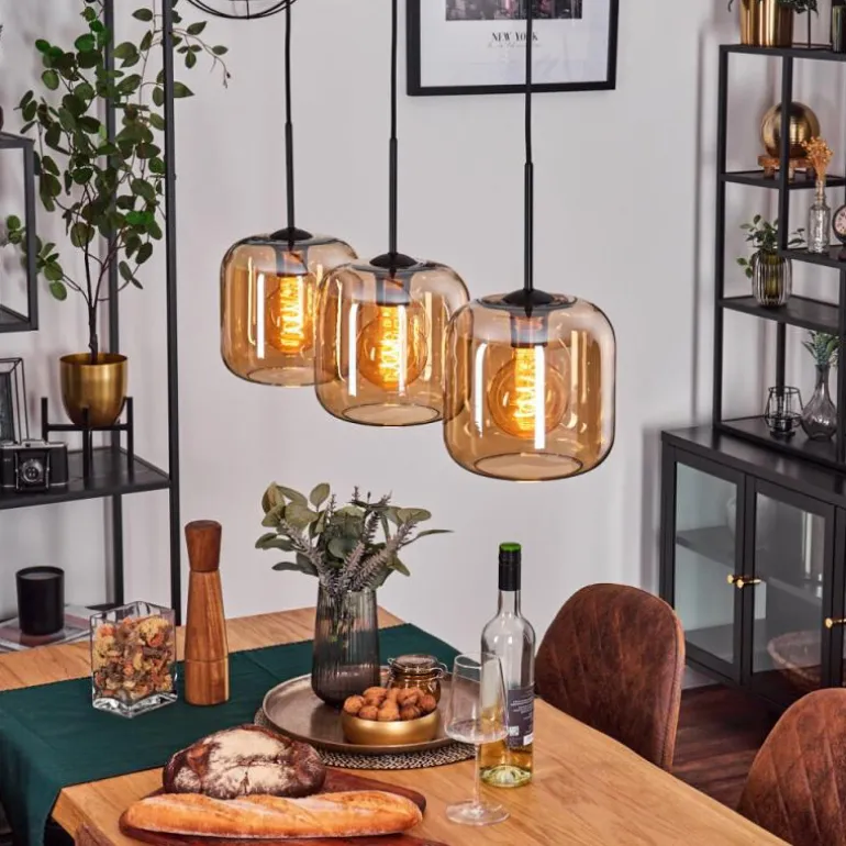 Lauden Suspension Ambre, 3 lumières