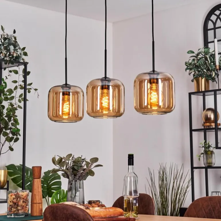 Lauden Suspension Ambre, 3 lumières