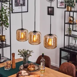 Lauden Suspension Ambre, 3 lumières
