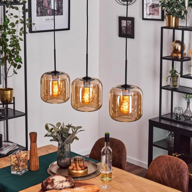 Lauden Suspension Ambre, 3 lumières