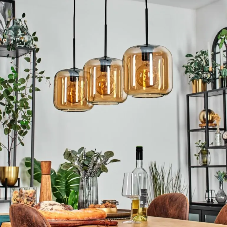 Lauden Suspension Ambre, 3 lumières