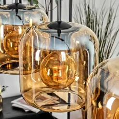 Lauden Suspension Ambre, 5 lumières