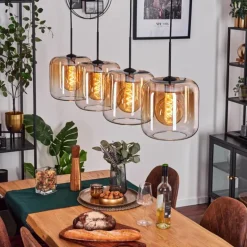 Lauden Suspension Ambre, Clair, 4 lumières