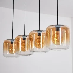 Lauden Suspension Ambre, Clair, 4 lumières