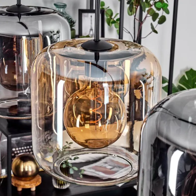 Lauden Suspension Ambre, Clair, Fumé, 4 lumières