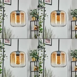 Lauden Suspension Ambre, Clair, Fumé, 3 lumières
