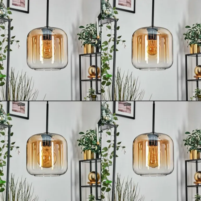 Lauden Suspension Ambre, Clair, Fumé, 3 lumières