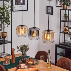 Lauden Suspension Ambre, Clair, Fumé, 3 lumières