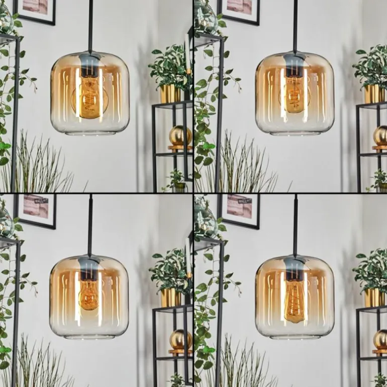 Lauden Suspension Ambre, Clair, 5 lumières