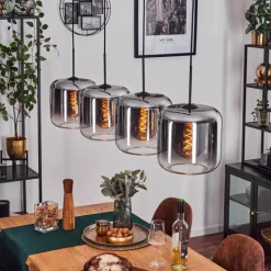 Lauden Suspension Chrome, Clair, 4 lumières