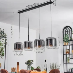 Lauden Suspension Chrome, Clair, 4 lumières