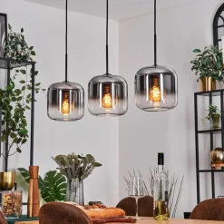Lauden Suspension Chrome, Clair, 3 lumières