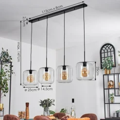Lauden Suspension Clair, 4 lumières