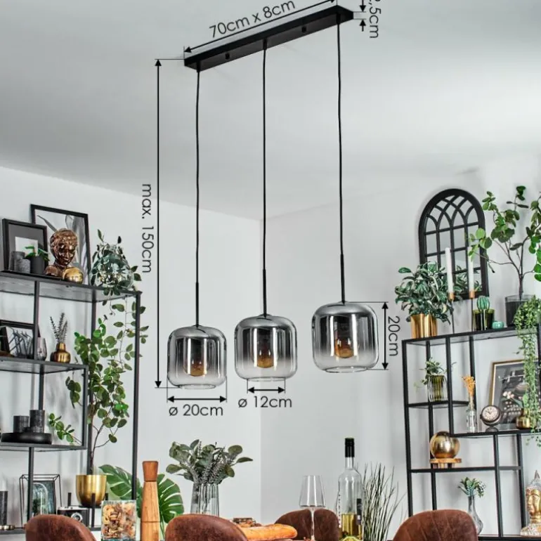 Lauden Suspension Clair, Fumé, 3 lumières