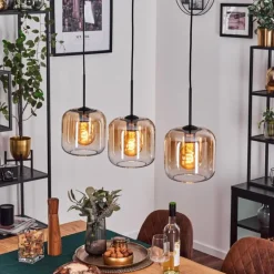 Lauden Suspension Noir, 3 lumières