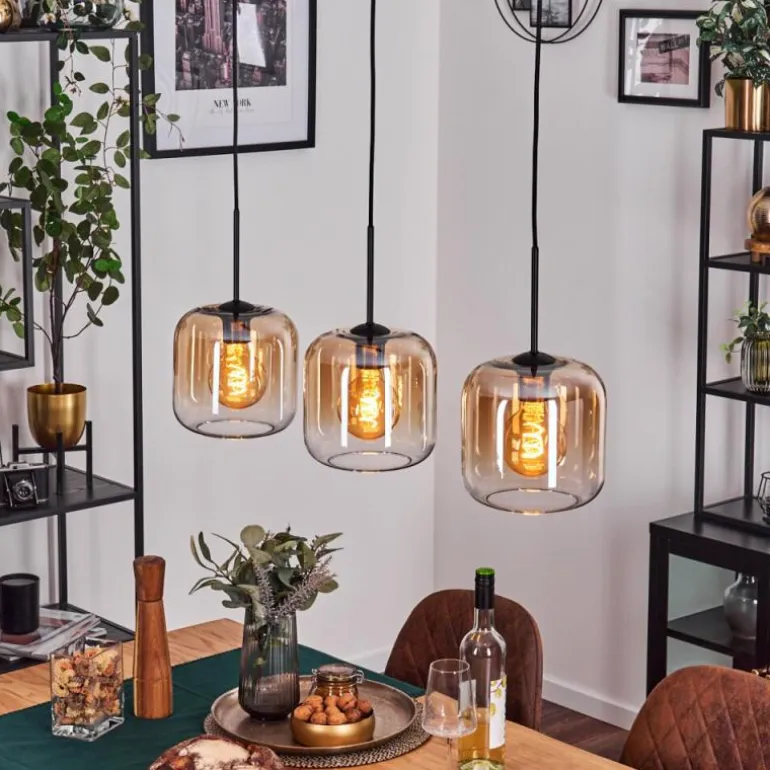 Lauden Suspension Noir, 3 lumières