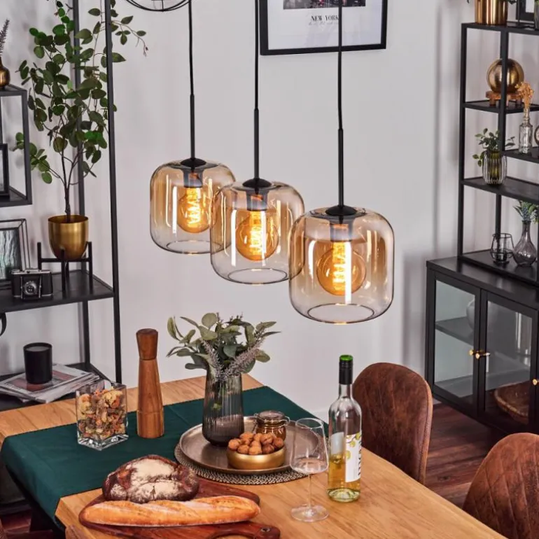 Lauden Suspension Noir, 3 lumières