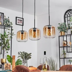 Lauden Suspension Noir, 3 lumières
