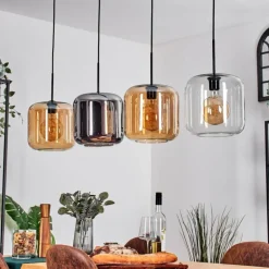 Lauden Suspension Noir, 4 lumières