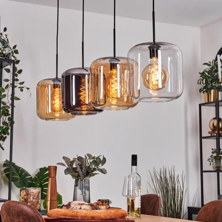 Lauden Suspension Noir, 4 lumières