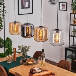 Lauden Suspension Noir, 4 lumières