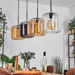 Lauden Suspension Noir, 4 lumières