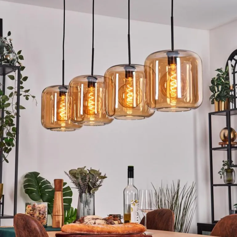 Lauden Suspension Noir, 4 lumières