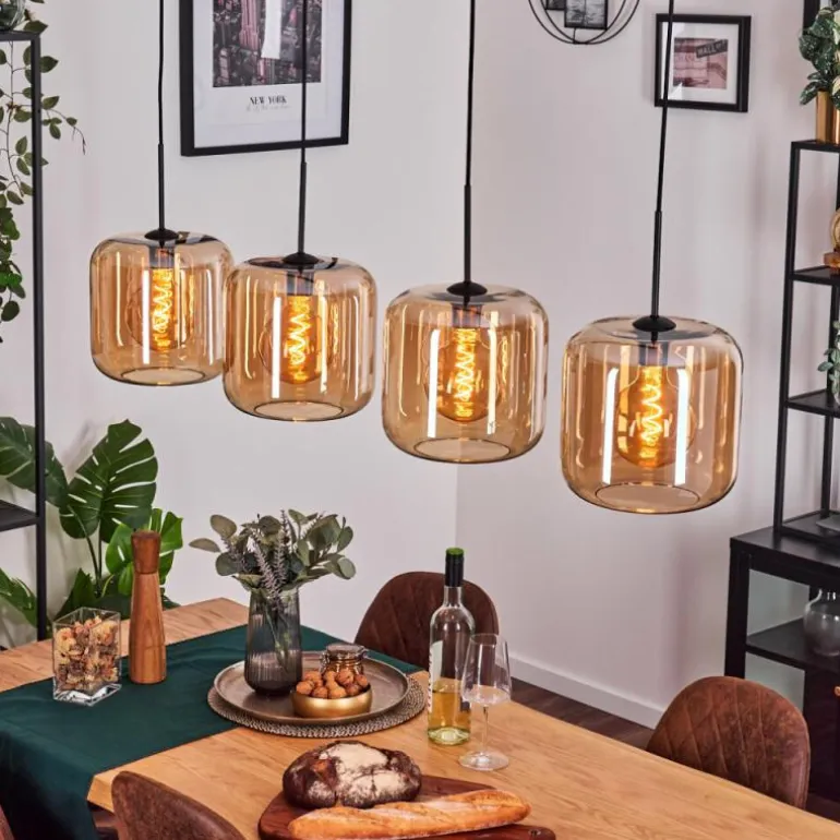 Lauden Suspension Noir, 4 lumières