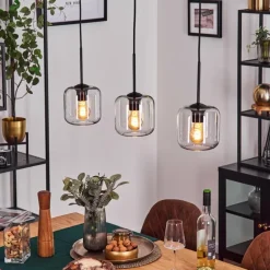 Lauden Suspension Noir, 3 lumières