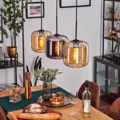 Lauden Suspension Noir, 3 lumières