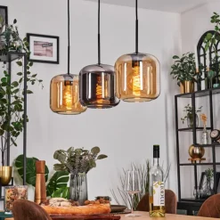 Lauden Suspension Noir, 3 lumières