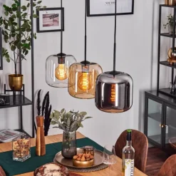Lauden Suspension Noir, 3 lumières