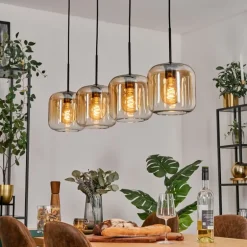 Lauden Suspension Noir, 4 lumières