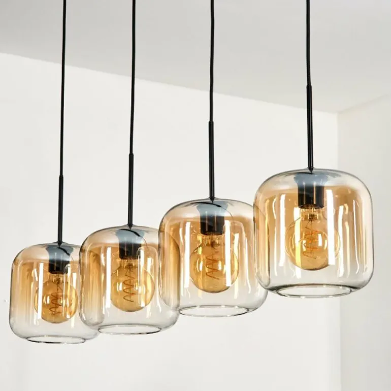 Lauden Suspension Noir, 4 lumières