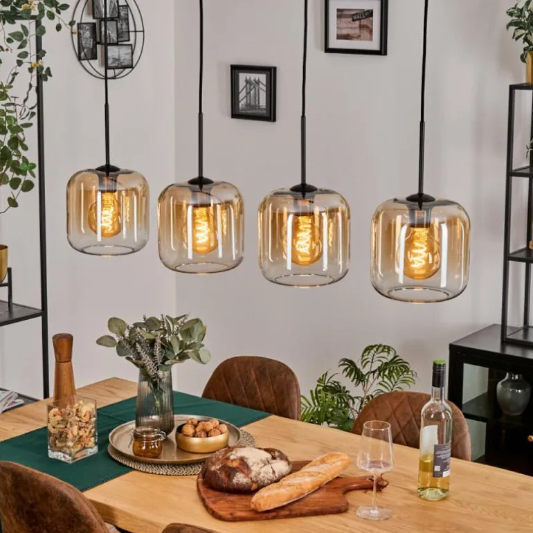 Lauden Suspension Noir, 4 lumières