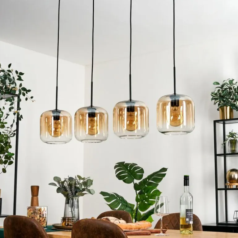 Lauden Suspension Noir, 4 lumières