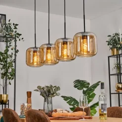 Lauden Suspension Noir, 4 lumières