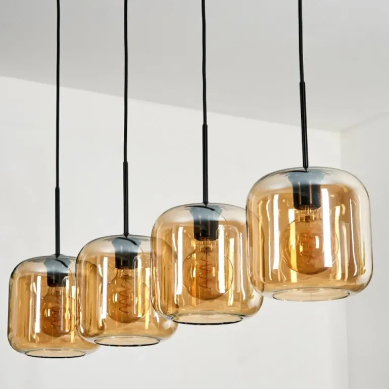 Lauden Suspension Noir, 4 lumières