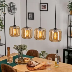 Lauden Suspension Noir, 4 lumières