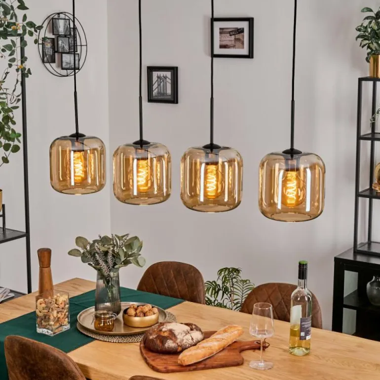 Lauden Suspension Noir, 4 lumières
