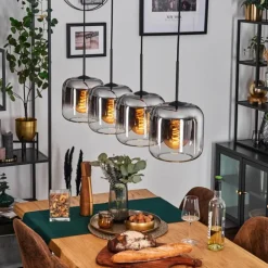 Lauden Suspension Noir, 4 lumières