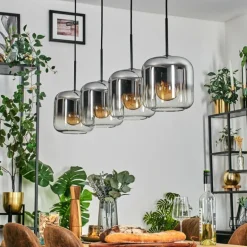 Lauden Suspension Noir, 4 lumières