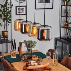 Lauden Suspension Noir, 4 lumières